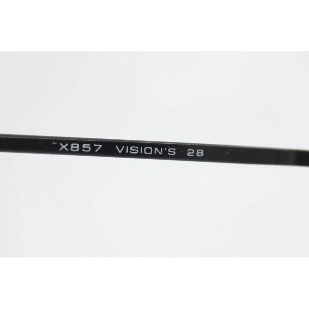 Visions X857 Eyeglasses Brown Metal Oval Frames Tortoise Temple Tips 140mm